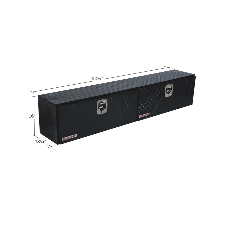 Weather Guard Hi-Side Model 390-5-02 Truck Box, Aluminum, Gloss Black, 11.1 cu ft capacity