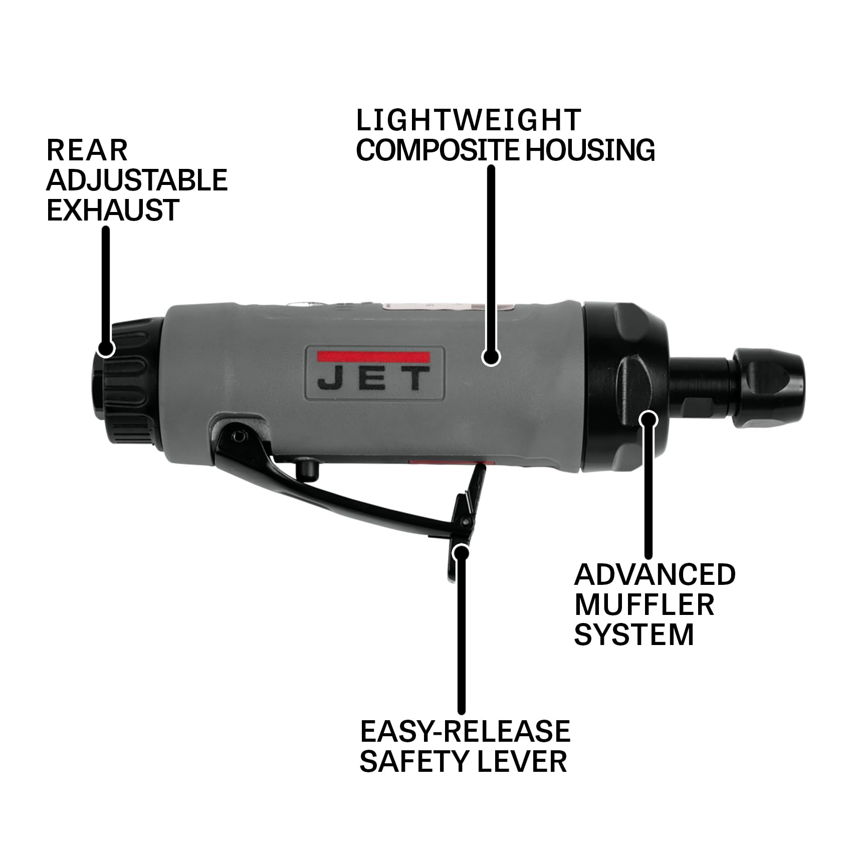JET 1/4-Inch Composite Straight Die Grinder, 22000 RPM (Model JAT-414)