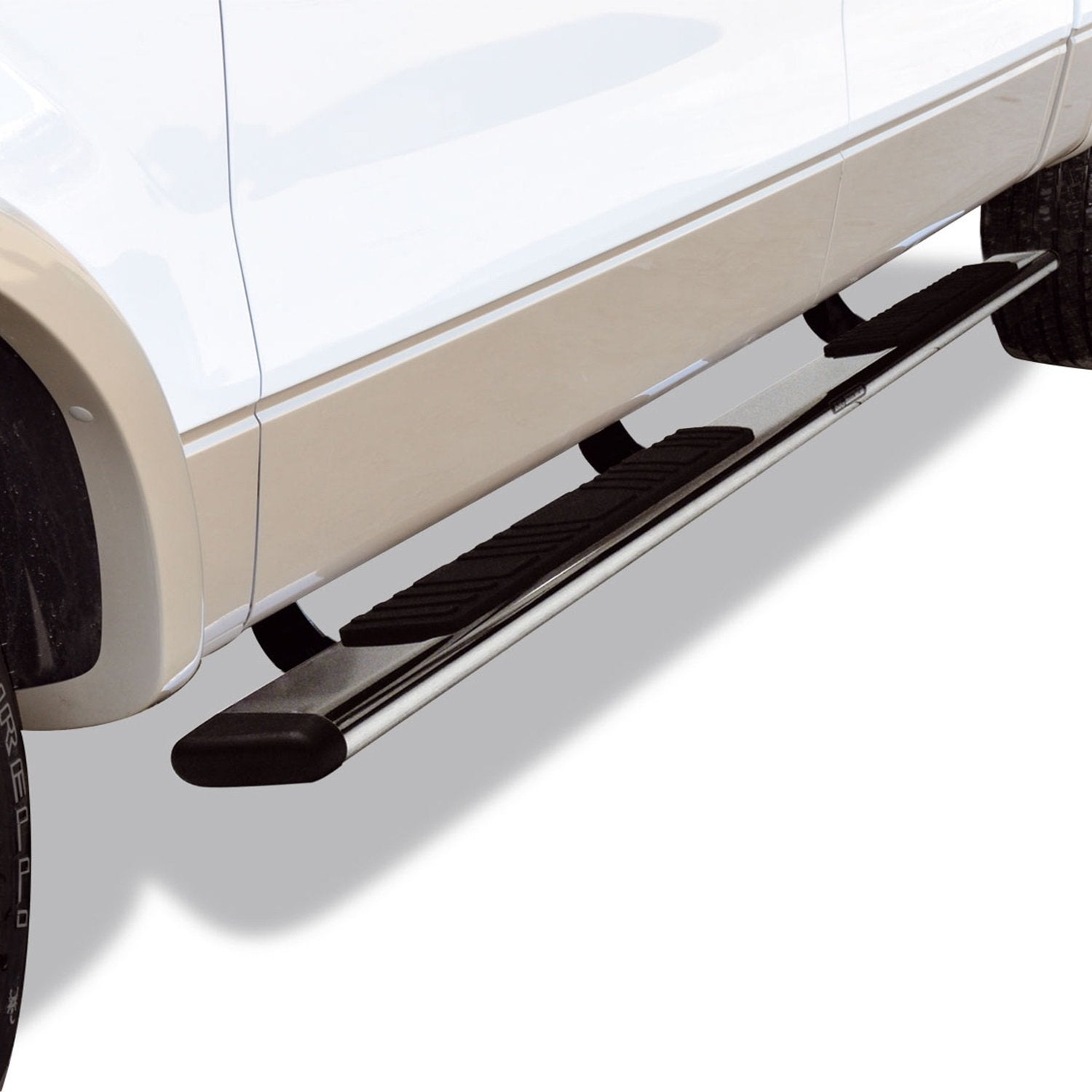 Go Rhino 5" Low Profile OE Xtreme Sidesteps & Brackets | Stainless Steel, Polished | 685404680PS | Fits 2014-2018 Chevrolet/GMC Silverado/Sierra 1500 Double Cab Pickup & Other Trucks (See description)