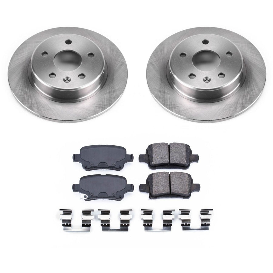 Power Stop KOE7720 Rear Replacement Brake Kit-OE Brake Rotors & Ceramic Brake Pads For Chevrolet Bolt EUV, Chevrolet Bolt EV, Chevrolet Cruze, Chevrolet Volt [Model Specific]