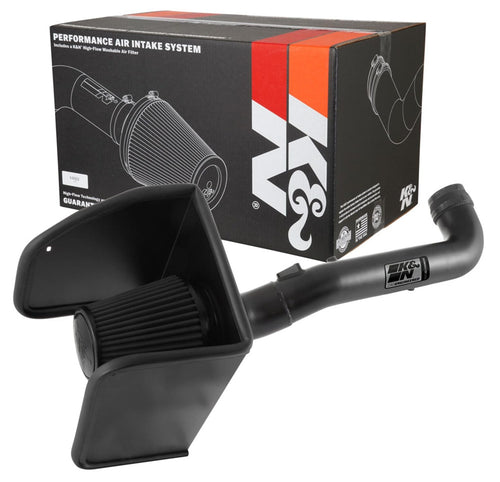 Cold Air Intake System K&N: Dry-Flow Air Filter, Increase Performance & Towing: Compatible with 2017-2022 Chervolet/GMC: Colorado, Canyon, 71-3104