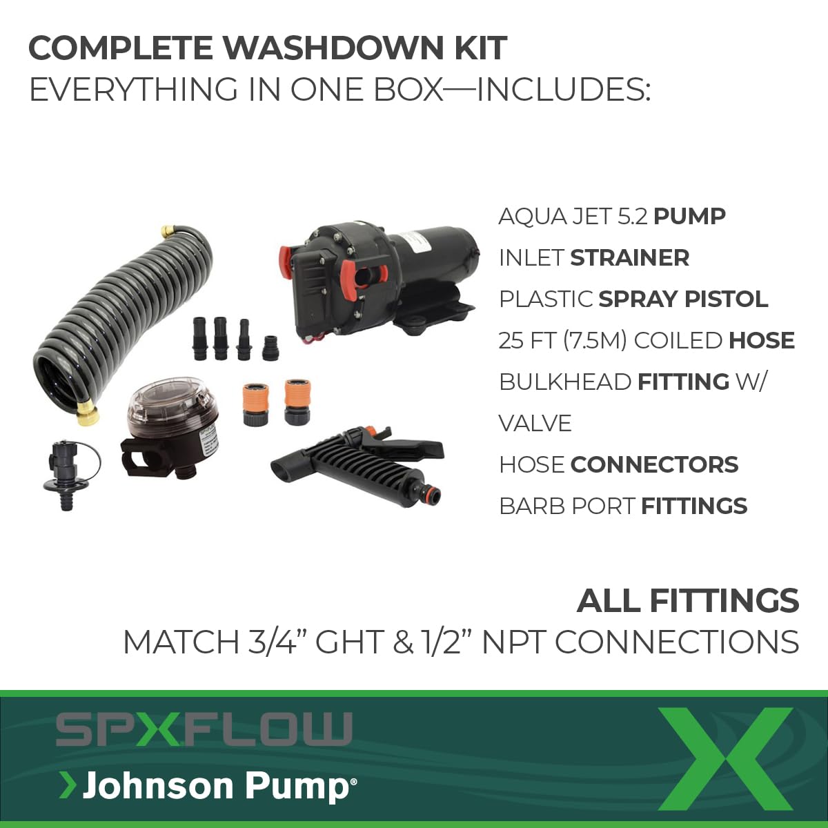 Aqua Jet Wash Down Pump Kit Johnson Pump Model 64534