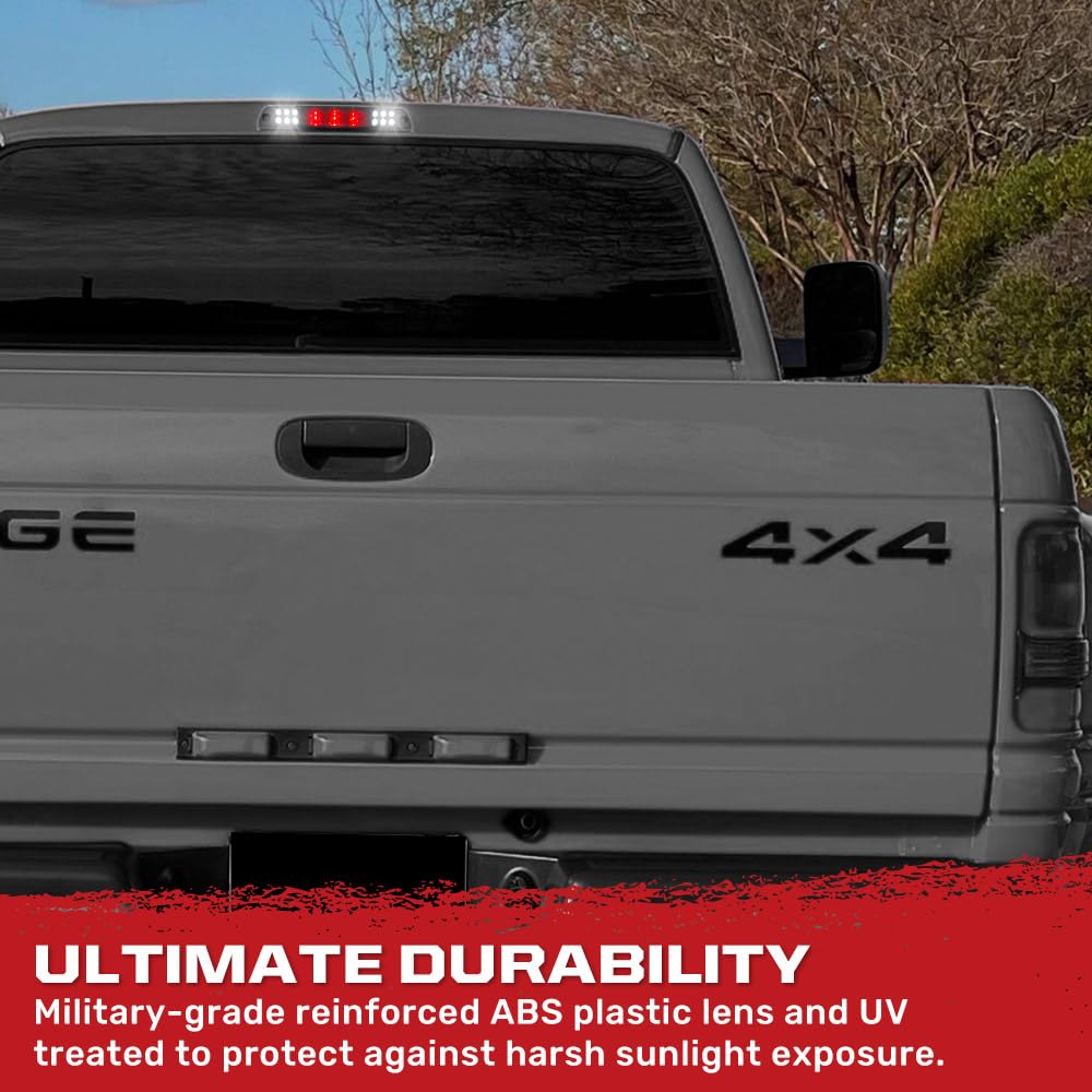Fits 1994-2002 Dodge RAM (1500, 2500, 3500) RECON 3rd Brake Light Kit LED with Smoked Lens
