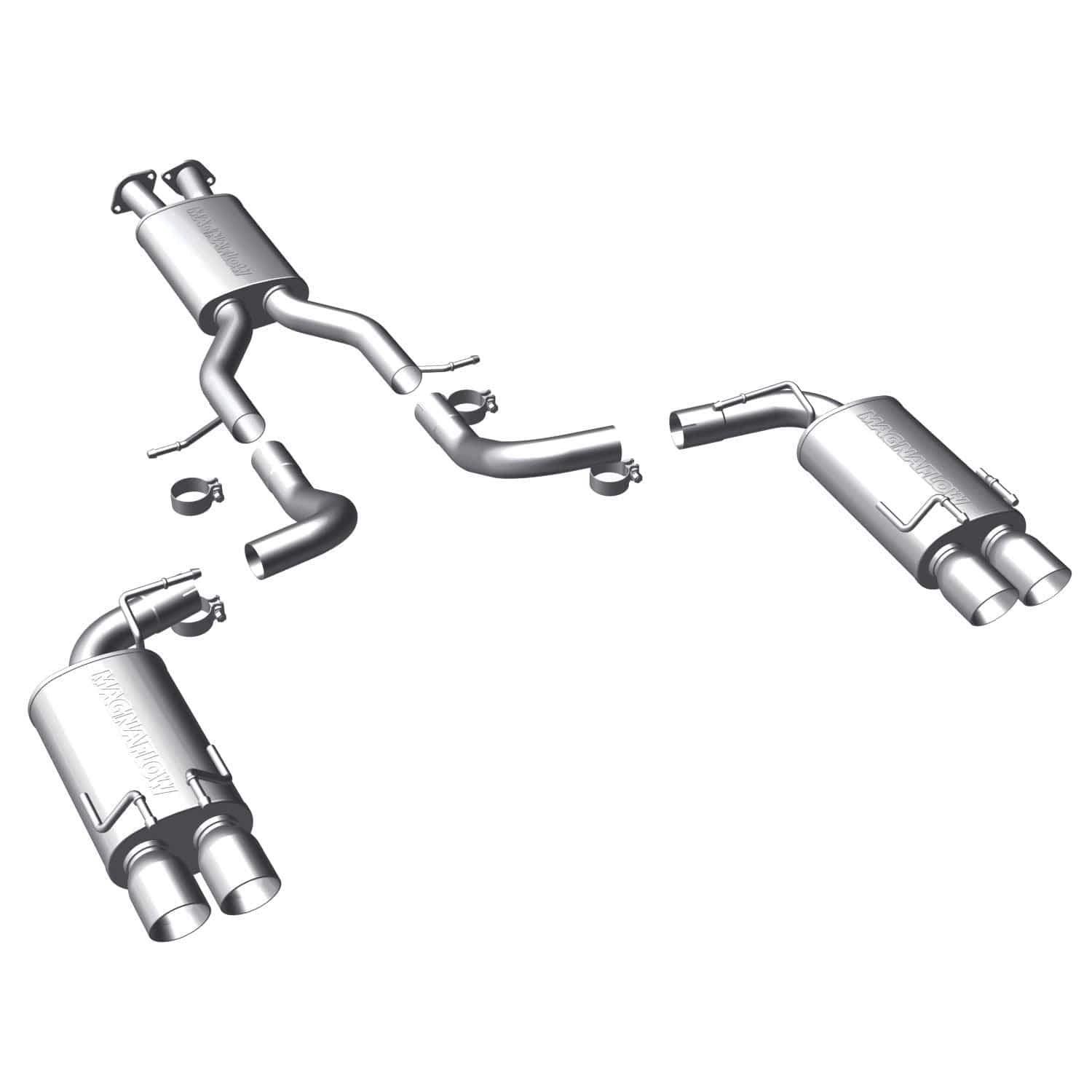 Large MagnaFlow Stainless Steel Performance Exhaust System Kit