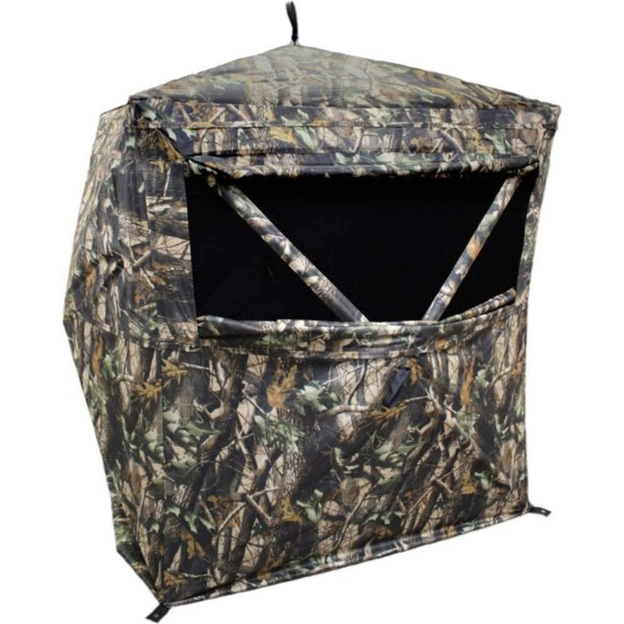 HME 150D Camo Fabric Executioner Water Resistant Standing Height 66" Two Person Pop-Up Ground Blind