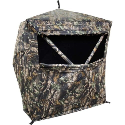 HME 150D Camo Fabric Executioner Water Resistant Standing Height 66" Two Person Pop-Up Ground Blind