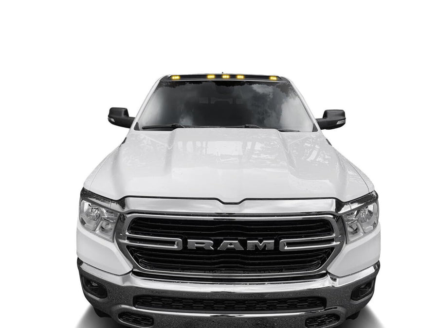 Aerocab / Marker Light Auto Ventshade [AVS] | Fits 2019 - 2024 Dodge Ram 1500 w/Sunroof (Includes TRX), 1 pc. | Black - 698173