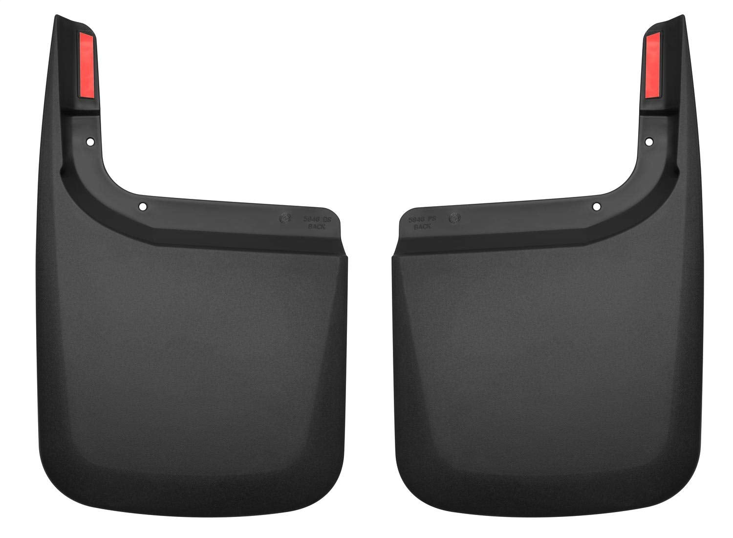 Rear Mud Guards — Husky Liners | Fits 2017-2024 Ford F-250/F-350 w/Single Rear Wheels & w/o OEM Fender Flares - Black, 2 Pc. | 59461