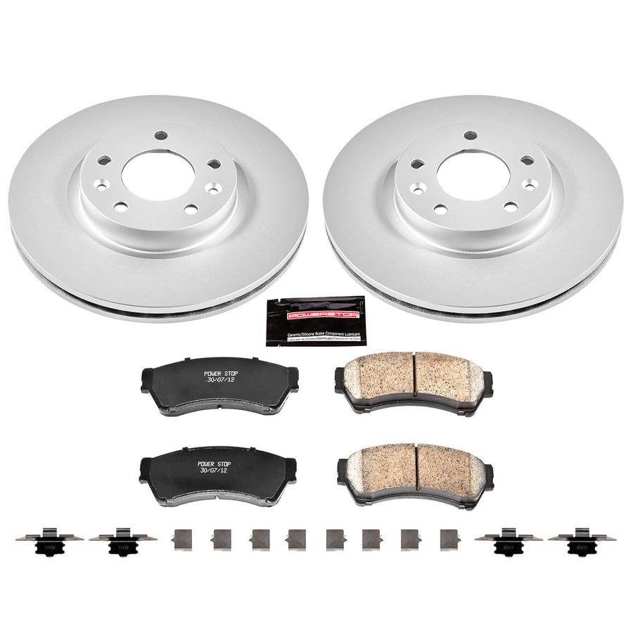 Power Stop CRK199 Front Geomet Coated Brake Rotor and Ceramic Pad Kit