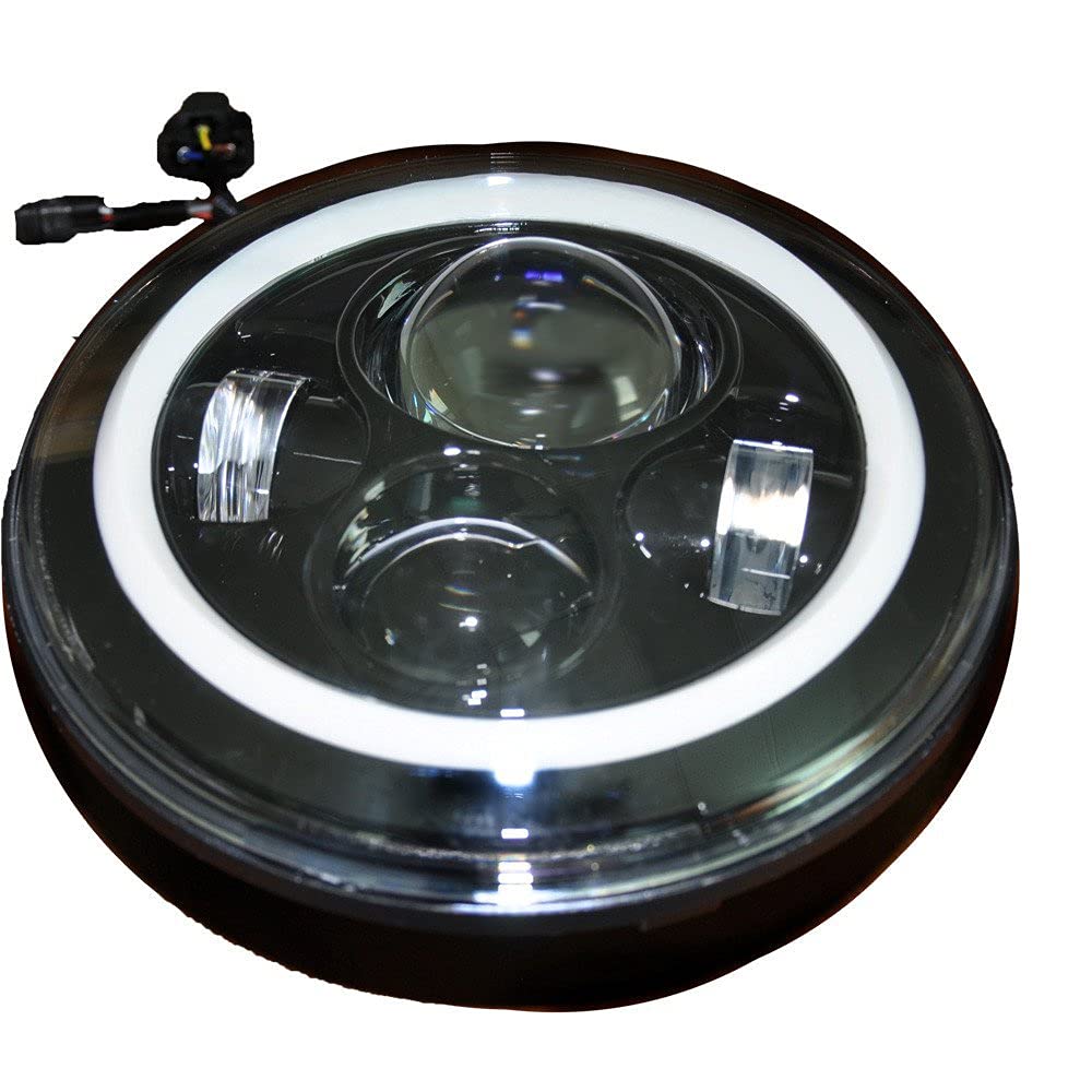 7" Round Projector LED Headlight with Halo Ring Upgrade Kit for DV8 Offroad | 07-18 Wrangler JK | DOT Compliant