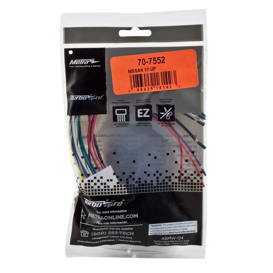 Metra Electronics Radio Wiring Harness 70-7552 for Select Nissan 2007-Up/Subaru 2008-2015