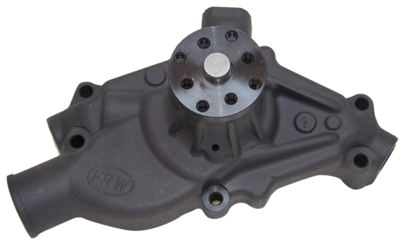 Performance Quotient PRW 1430222 3/4" Pilot Shaft Competition Plus Aluminum Black Ceramic Coated Entry Water Pump for Ford 302 1970-78, 351W 1970-87