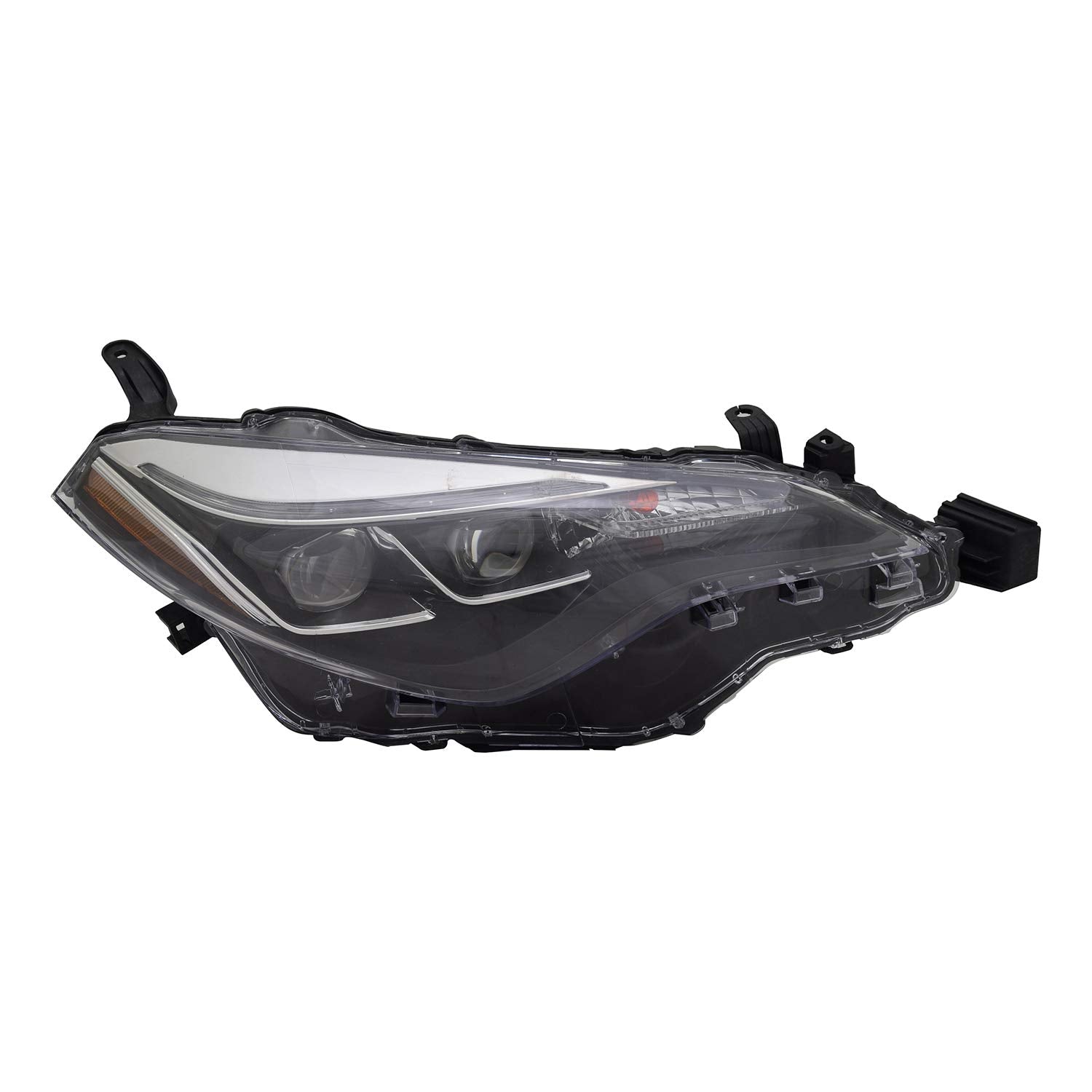 Right TYC Headlight Assembly Compatible with 2017-2019 Toyota Corolla