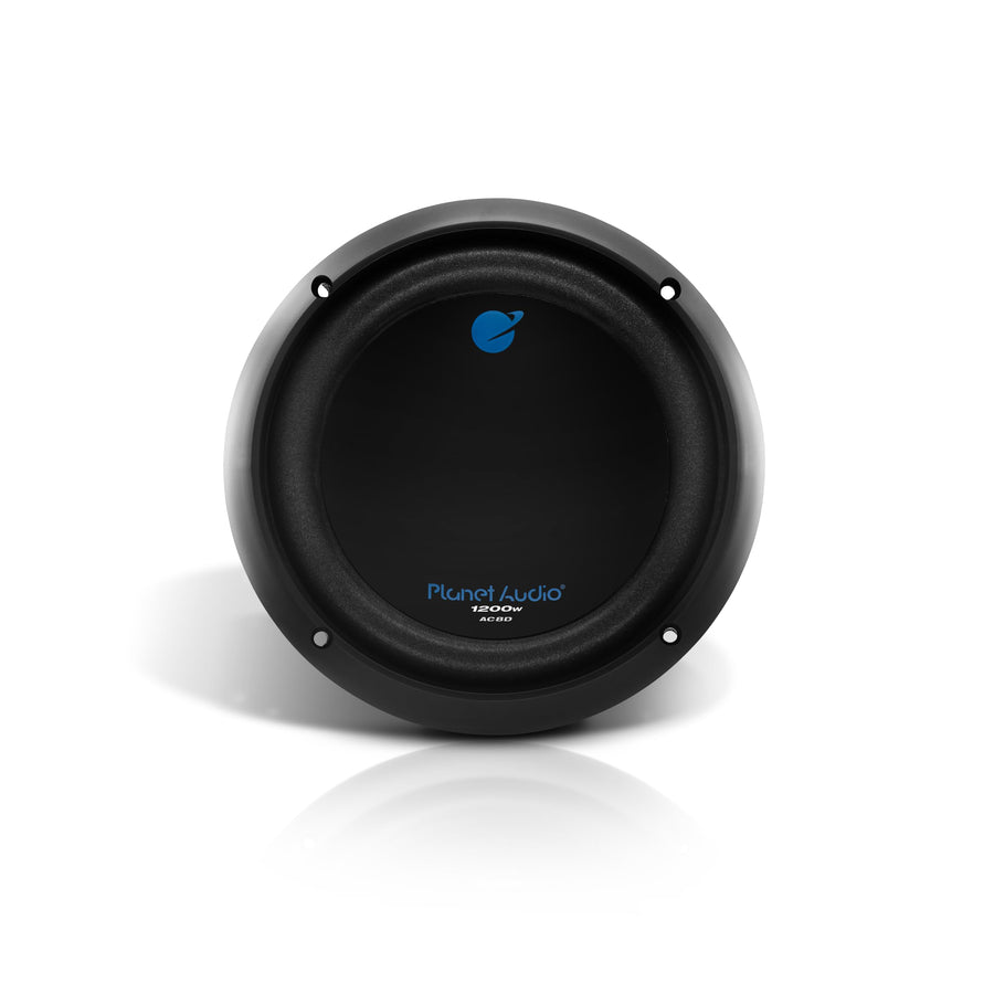 Planet Audio Anarchy Series AC8D 8 Inch Car Subwoofer - 1200 Watts Max, Dual 4 Ohm Voice Coil, Sold Individually, Hook Up to Amp
