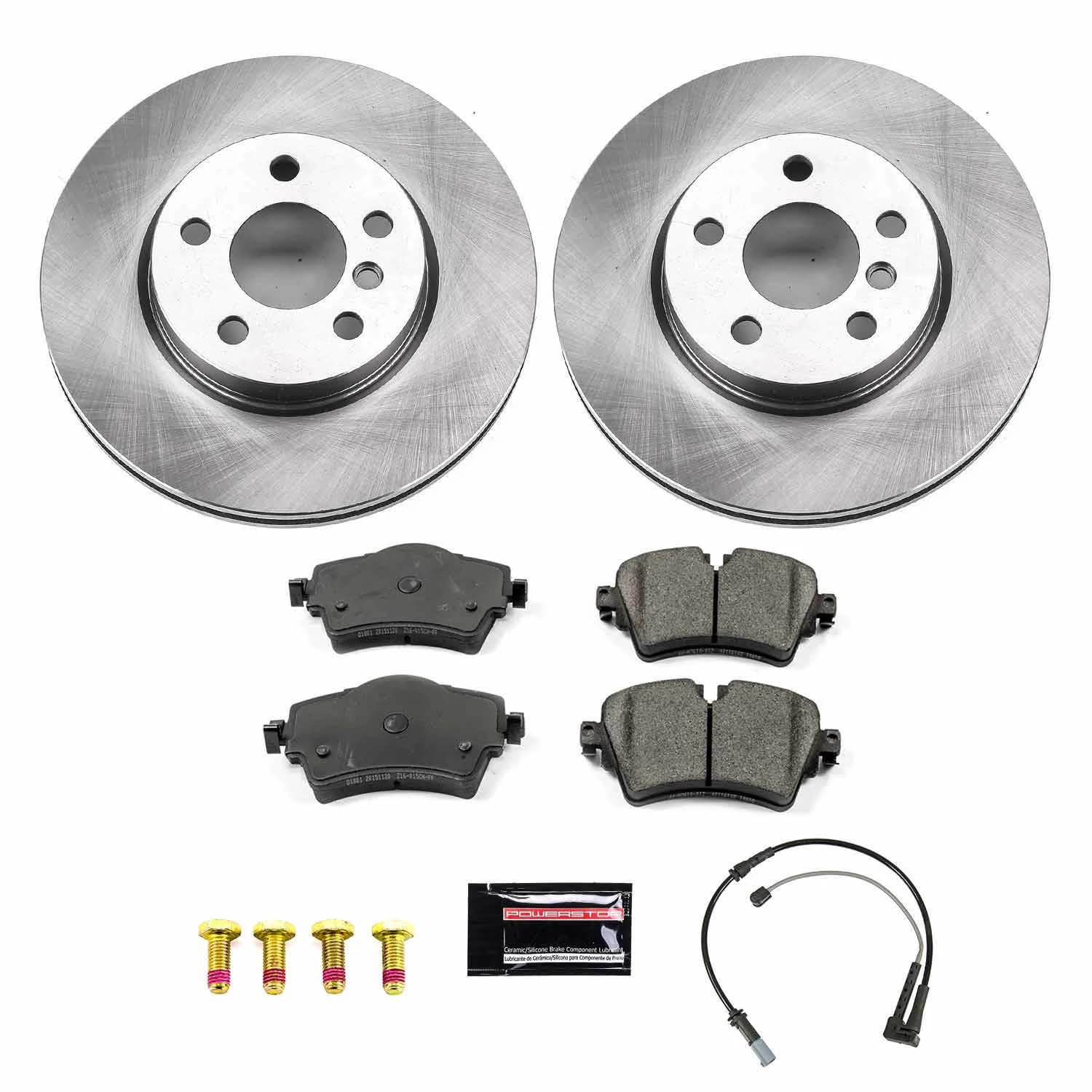 Power Stop KOE7979 Stock Replacement Front Brake Kit For Mini Cooper Clubman 2016-2019 [Model Specific]