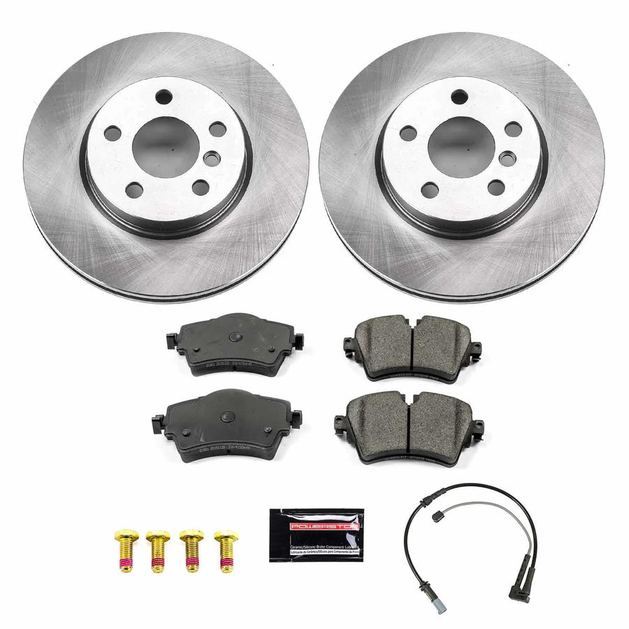 Power Stop KOE7979 Stock Replacement Front Brake Kit For Mini Cooper Clubman 2016-2019 [Model Specific]