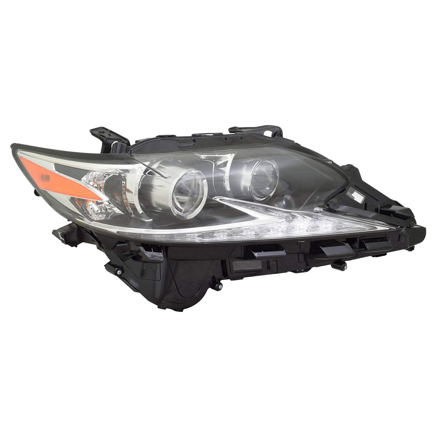 Right TYC Headlight Assembly Compatible with 2016-2018 Lexus ES350