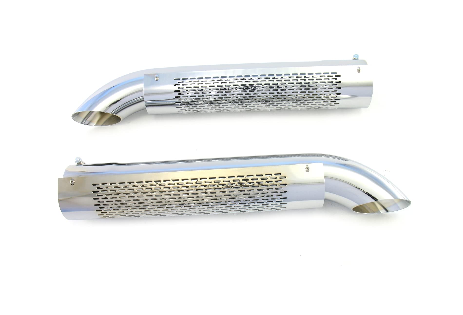 Side Tube Turnout Muffler with Chrome Shield Patriot Exhaust H3824