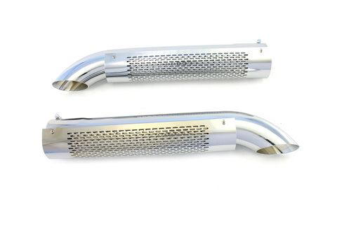 Side Tube Turnout Muffler with Chrome Shield Patriot Exhaust H3824
