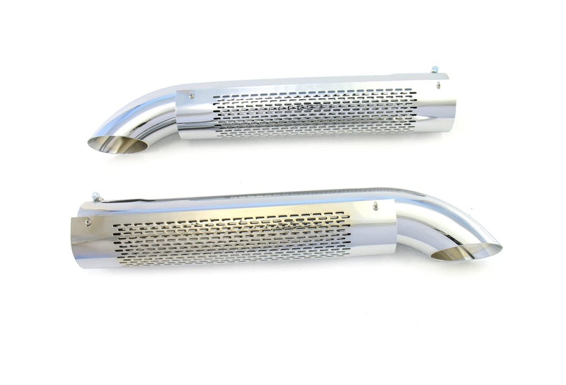 Side Tube Turnout Muffler with Chrome Shield Patriot Exhaust H3824