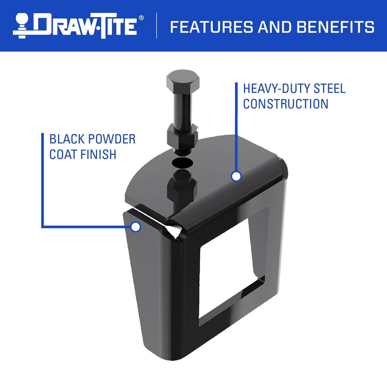 Anti-Rattle Device Draw-Tite 63091, Fits 2 Inch Square Receiver