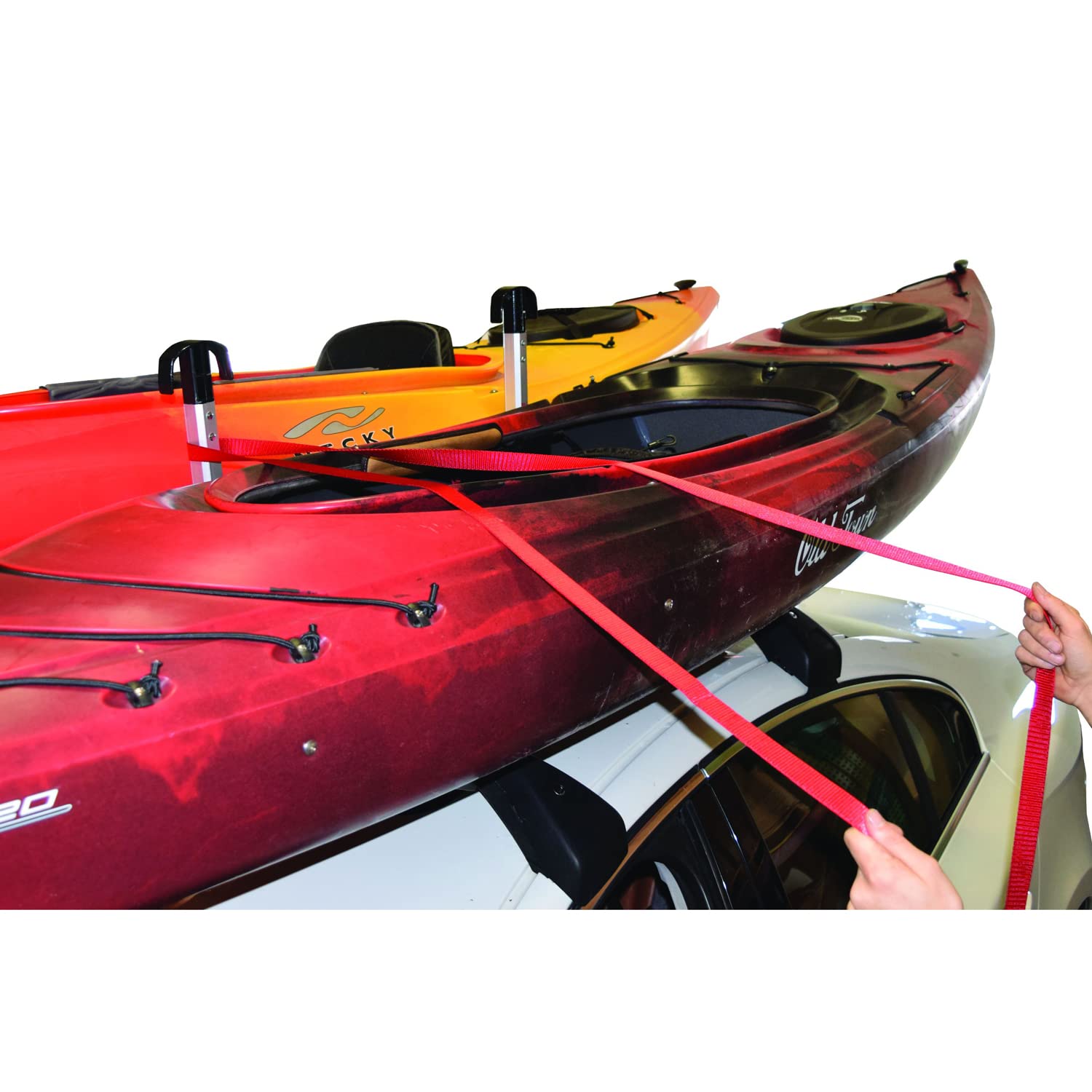 Folding Kayak Carrier Malone Stax Pro2 Universal Car Rack (2 Boat Carrier)