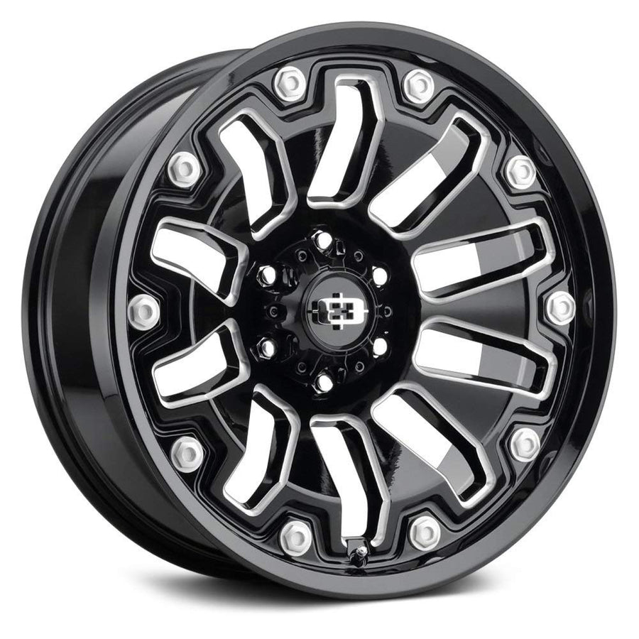 Armor Vision 362 20x10 6x135-25mm Black/Milled Wheel Rim 20" Inch