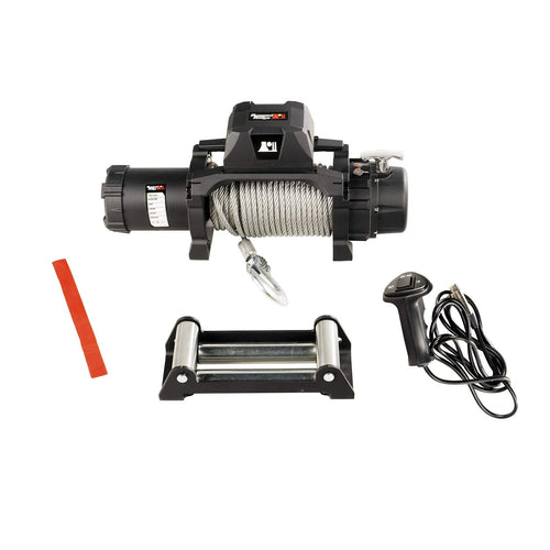 Trekker Winch, Rugged Ridge, 10,000 LBS, Cable, IP68 Waterproof, Wired Remote | 15100.07