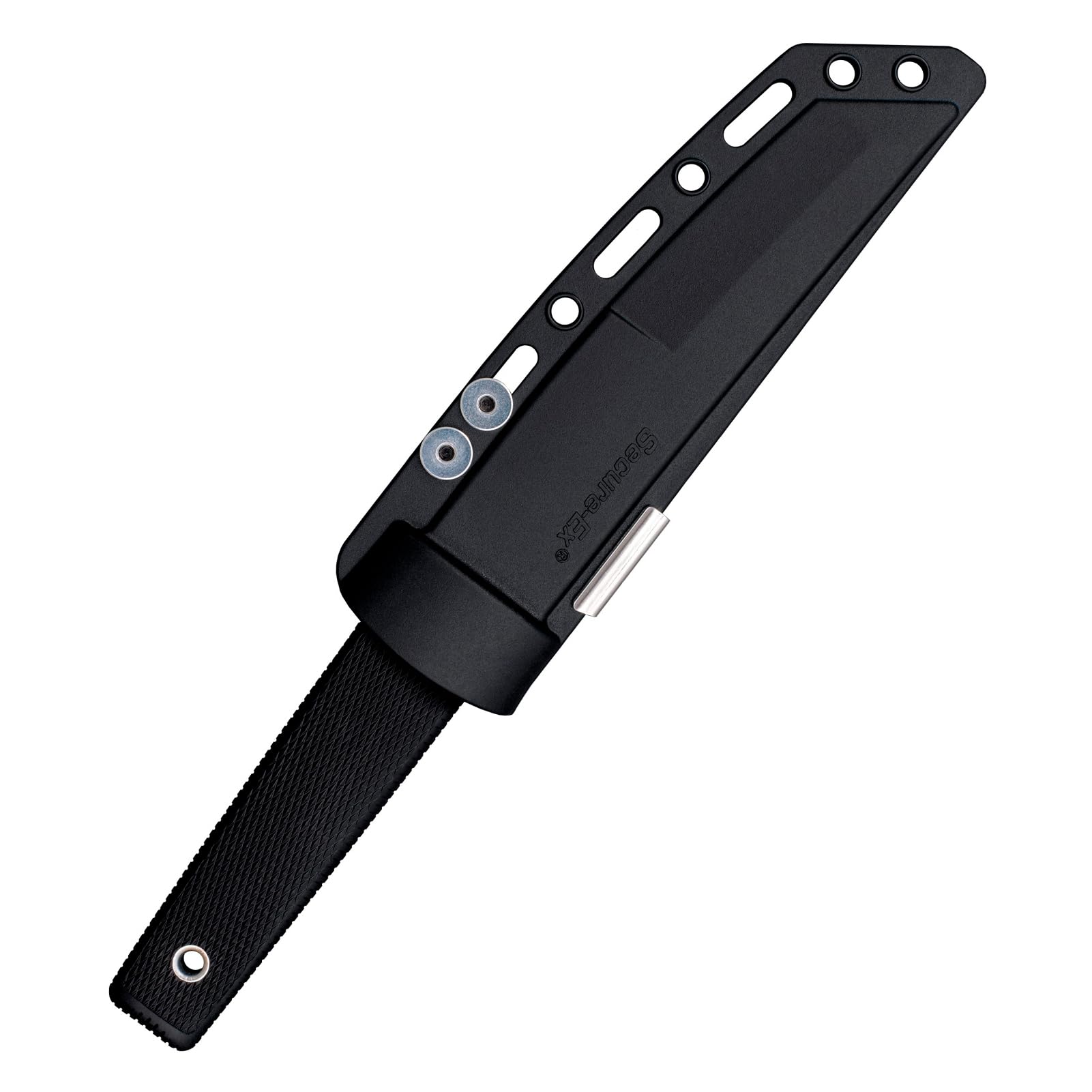 Cold Steel Serrated Kobun 5.5" Japanese AUS8A Stainless Steel American Tanto Shape Fixed Blade Tactical Hunting Knife, Ergonomic Kray-Ex Handle, Secure-Ex Sheath