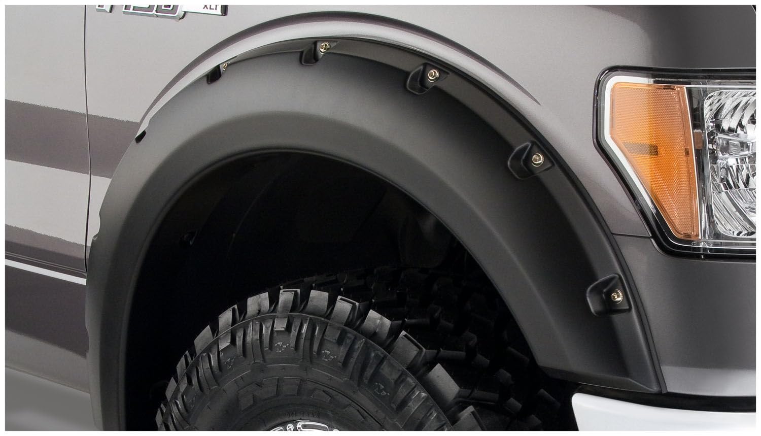 Fender Flares Husky Liners Pocket Style | Fits 2009-2014 Ford F-150, Excludes SVT Raptor Model | Front & Rear, 4-pc Black - 2802929