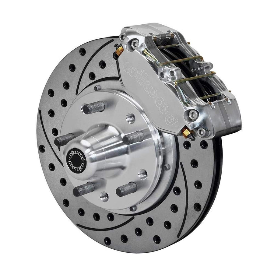 140-13377-DP WILWOOD DP-DB Front Kit,11.00", Drilled-Polished 74-80 Pinto/Mustang II Disc Spindle only