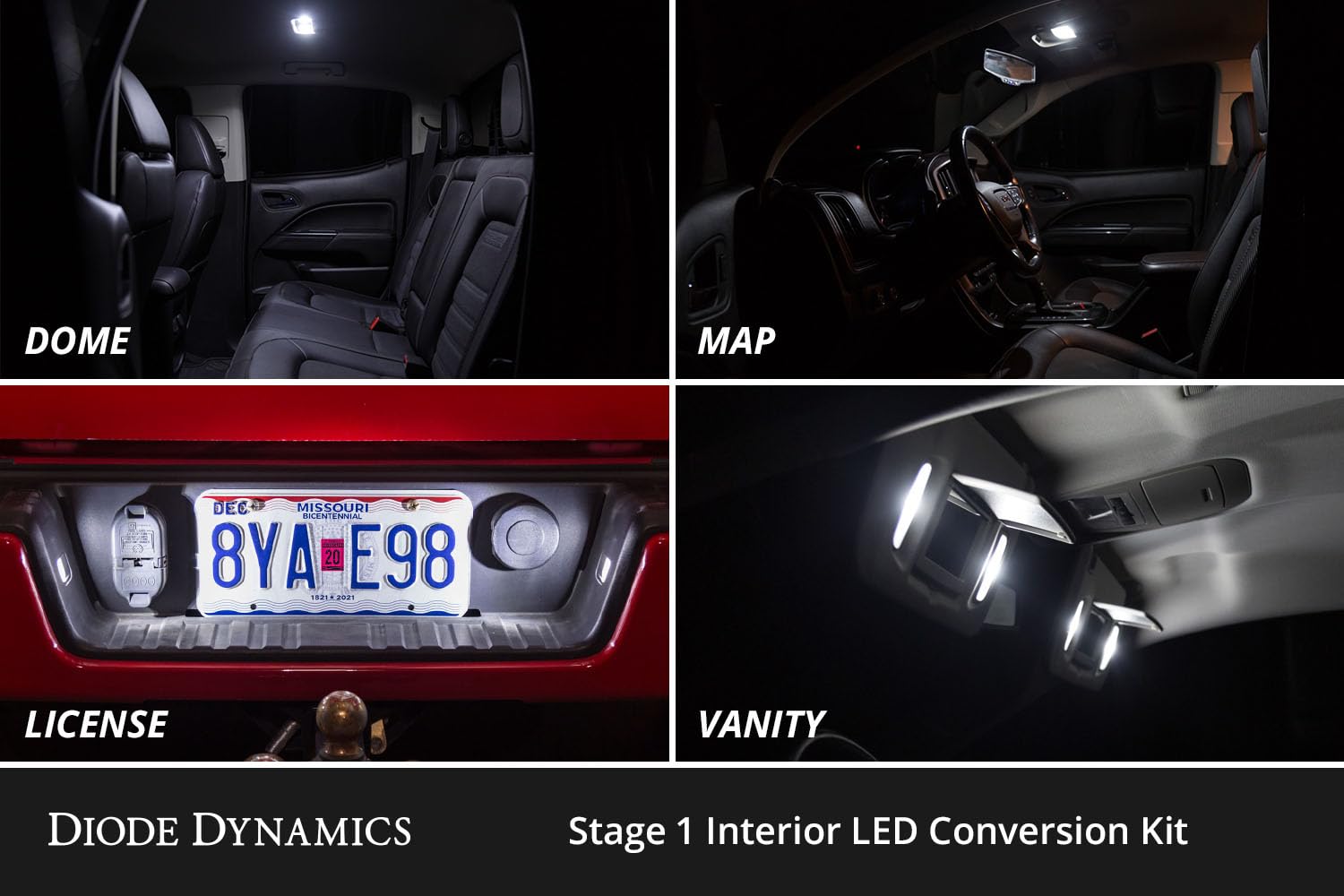 LED interior bulb pack Diode Dynamics compatible with Chevrolet Silverado 1998-2006, Stage 1