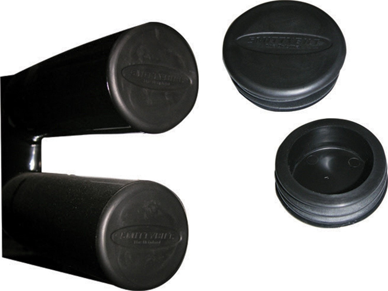 3" Smittybilt TA25 Black Tubular Bumper Replacement End Cap, Pair