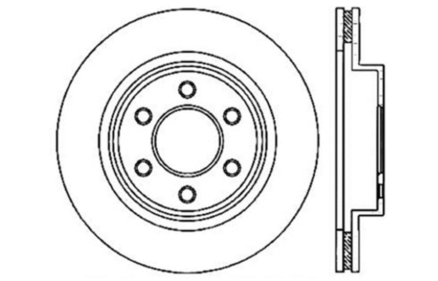 Sport StopTech Cross Drilled Brake Rotor; Front Left 128.63055L
