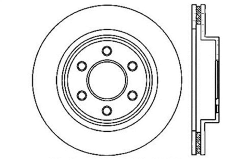 Sport StopTech Cross Drilled Brake Rotor; Front Right 128.63055R