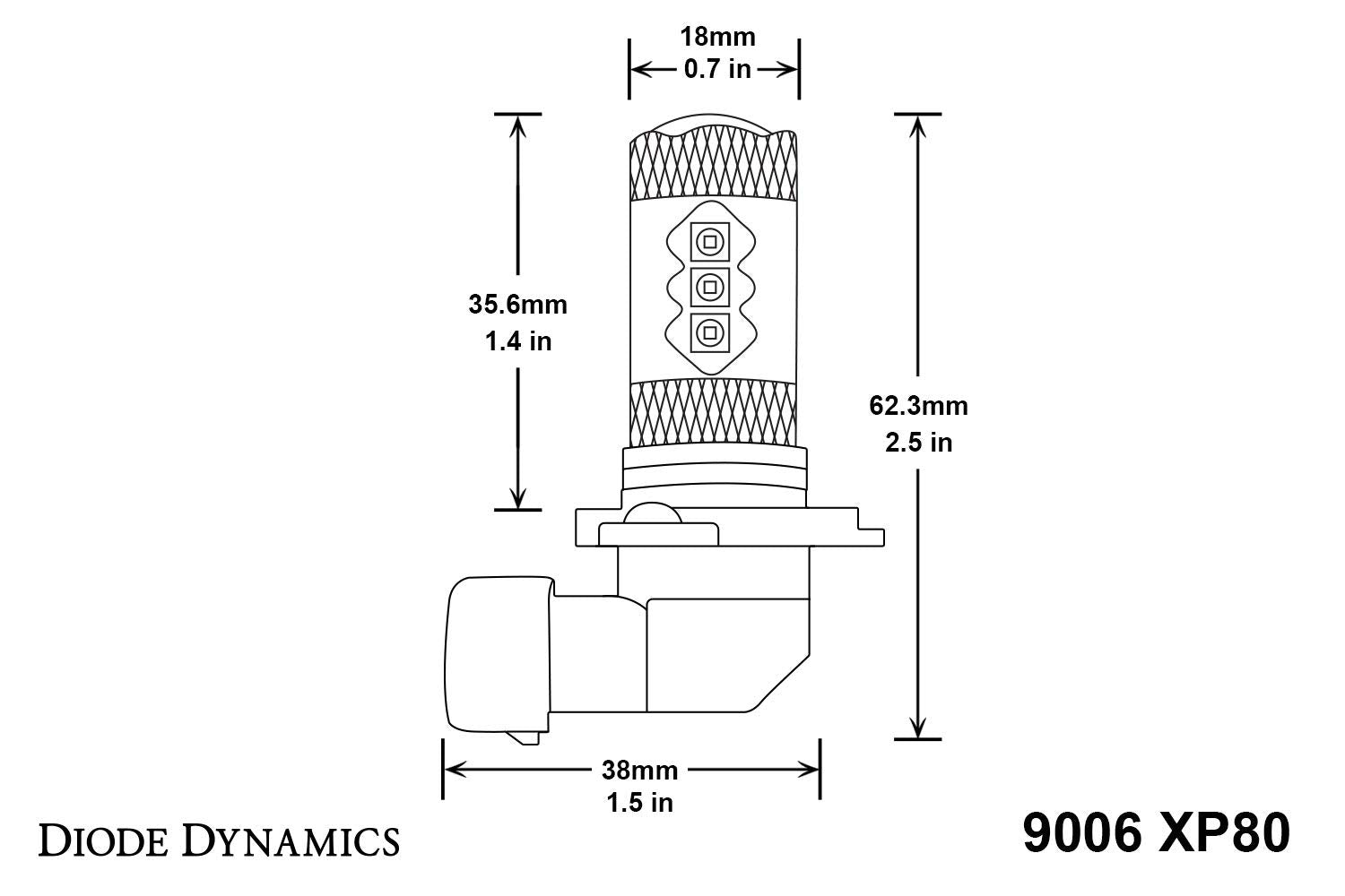 XP80 LED Fog Light Bulbs Diode Dynamics compatible with 9006 bulb size (pair)