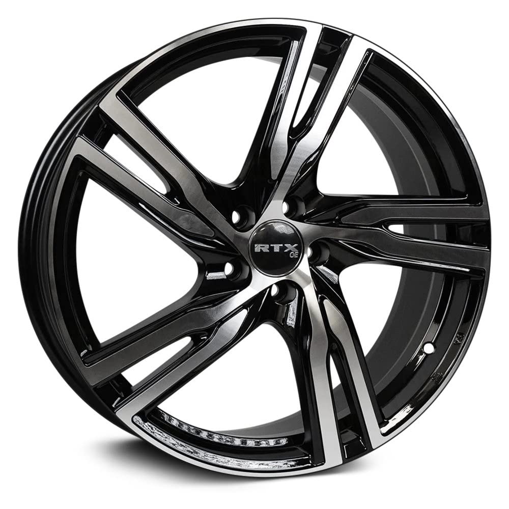 Custom RTX Gothenburg Wheel - 20x8, 45 Offset, 5x108 Bolt Pattern, 63.4mm Hub - Gloss Black Machined Rim