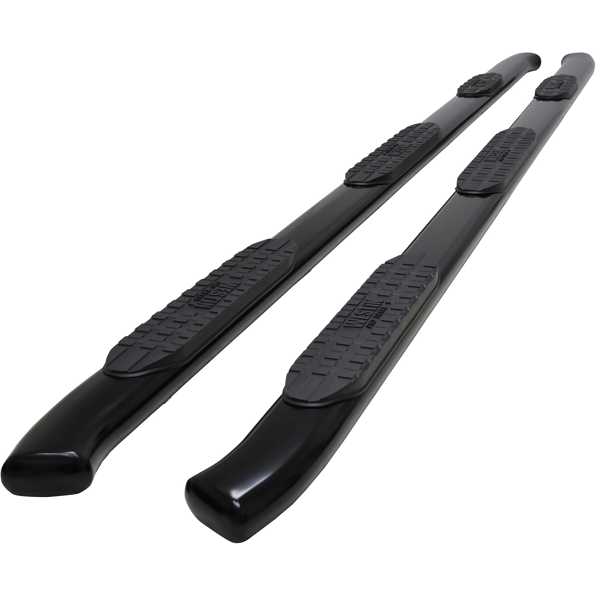 Westin PRO TRAXX 5 Oval Wheel to Wheel Nerf Bars fits 2020-2025 2500 3500 Silverado Sierra Crew Cab 8' Bed Black Pair