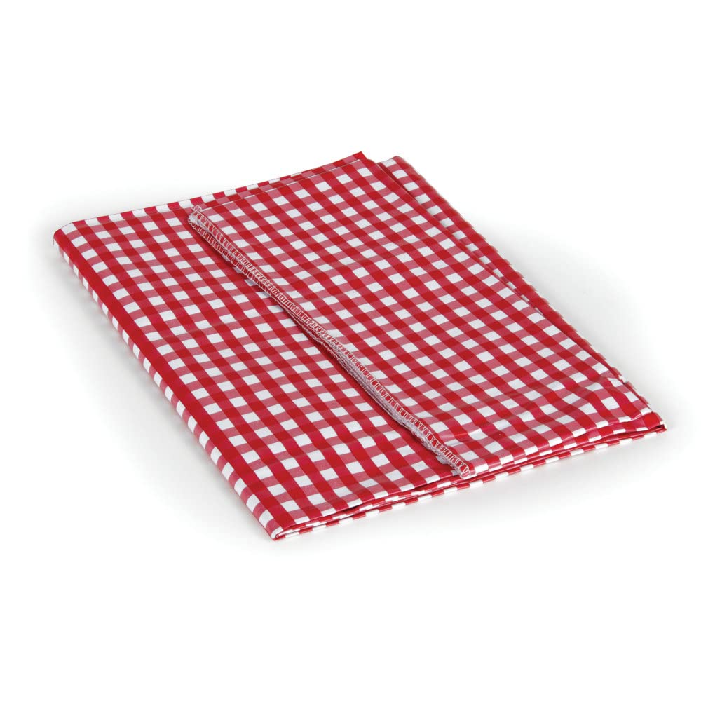 Red/White Camco 51019 52" x 84" Table Cloth
