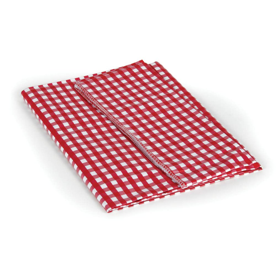Red/White Camco 51019 52" x 84" Table Cloth
