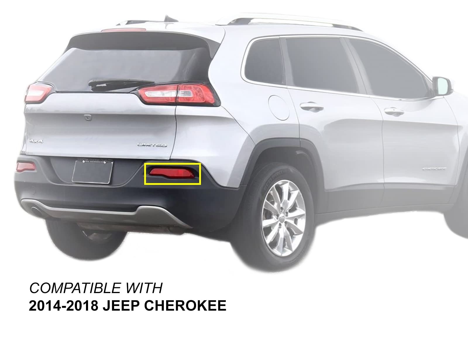 APA Replacement Auto Parts Avenue for Rear Bumper Reflector 2014 2015 2016 2017 2018 Cherokee Passenger Right Side 68105144AC CH1185109