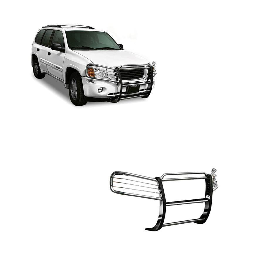 Bumper Guard Black Horse Grille brush Modular Stainless Steel Compatible with 2002-2009 GMC Envoy-17GD26MSS