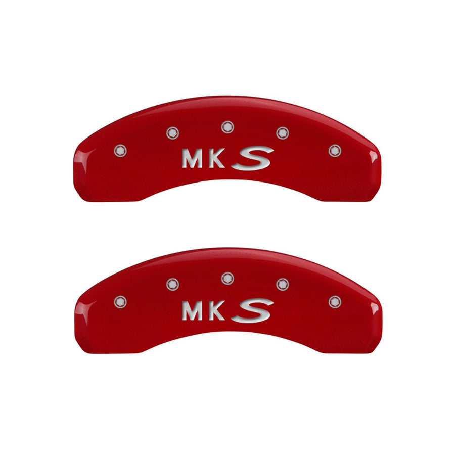 Caliper Covers MGP 36014SLCSRD with Red Powder Coat Finish, (Set of 4)