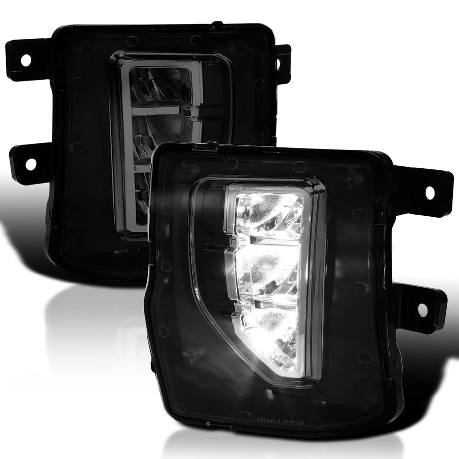 Smoke Lens SPEC-D TUNING LED Fog Lights +Built-In LED Bulbs+Switch Included Compatible with 2016-2018 Chevy Silverado 1500 L+R Pair Assembly