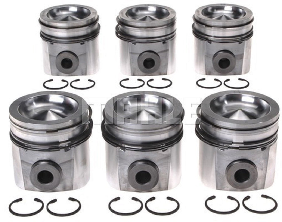 MAHLE Piston and Ring, Forged, 4.213 in Bore, 3.0 x 2.0 x 3.0 mm Ring Groove, Flat, Combustion Chamber, 6.7 L, Kit Dodge Cummins