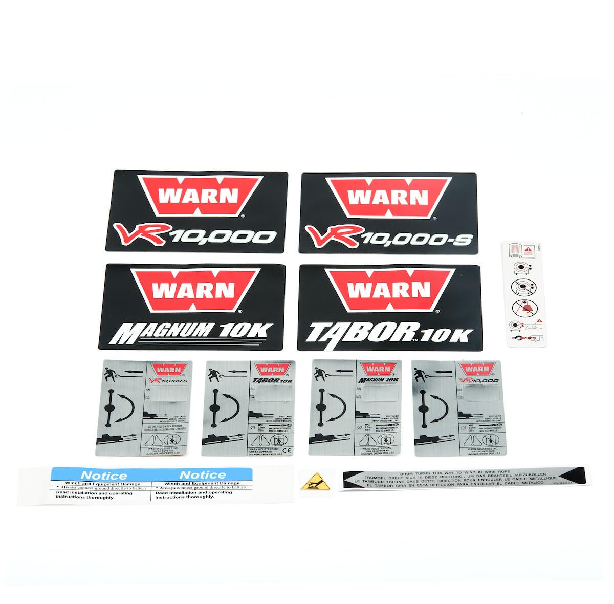 92066 WARN S/p Label Kit Vr10