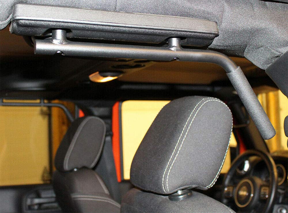 Fishbone Jeep Offroad Grab Handles Front and Rear 07-17 Wrangler JK 4 Door Steel Black Textured Powdercoat