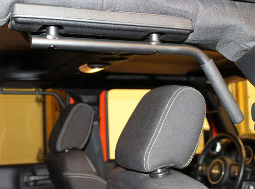 Fishbone Jeep Offroad Grab Handles Front and Rear 07-17 Wrangler JK 4 Door Steel Black Textured Powdercoat