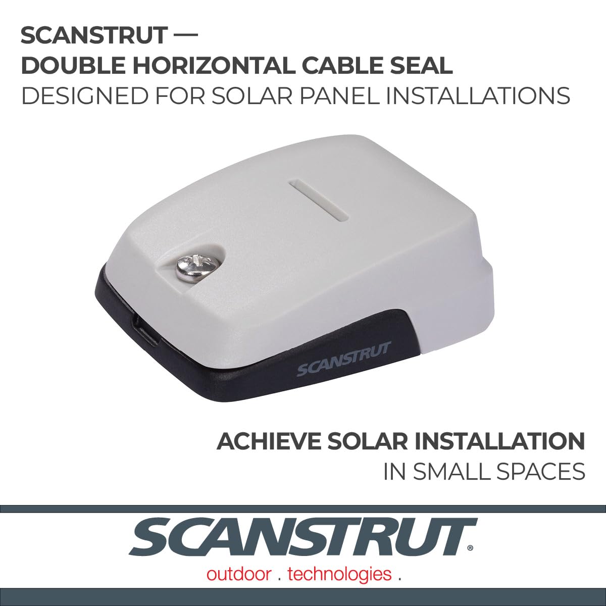 Scanstrut Double-Entry Horizontal Cable Seal - Grey - Multiple Cable Combinations
