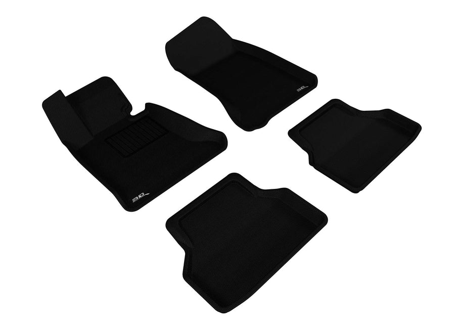 Complete Set 3D MAXpider Custom Fit All-Weather Floor Mat for Select BMW 5 Series (E60) Models - Kagu Rubber (Black)